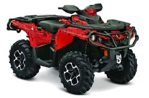 Can Am Outlander XMR / MAX / XT ATV Graphic Kit - 2006-2011 Meltdown Red