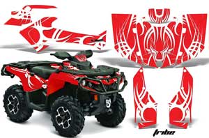 Can Am Outlander XMR / MAX / XT ATV Graphic Kit - 2006-2011 Tribe Red