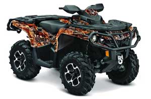 Can Am Outlander XMR / MAX / XT ATV Graphic Kit - 2006-2011 Firestorm Silver