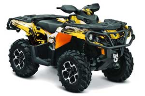 Can Am Outlander XMR / MAX / XT ATV Graphic Kit - 2006-2011 Carbon X Yellow