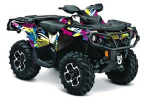 Can Am Outlander XMR / MAX / XT ATV Graphic Kit - 2006-2011 Flashback
