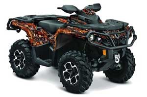 Can Am Outlander XMR / MAX / XT ATV Graphic Kit - 2006-2011 Firestorm Black