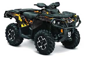 Can Am Outlander XMR / MAX / XT ATV Graphic Kit - 2006-2011 Motorhead Mandy Black