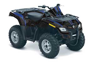 Can Am Outlander EFI 500 / 650 ATV Graphic Kit - 2012-2015 Diamond Race Blue