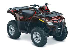 Can Am Outlander EFI 500 / 650 ATV Graphic Kit - 2012-2015 Meltdown Red