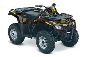 Can Am Outlander EFI 500 / 650 ATV Graphic Kit - 2012-2015 Meltdown Yellow