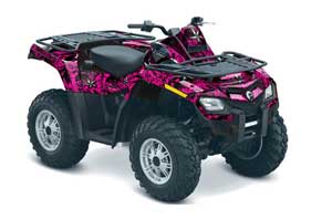 Can Am Outlander EFI 500 / 650 ATV Graphic Kit - 2012-2015 North Star Pink