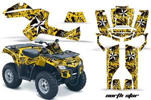 Can Am Outlander EFI 500 / 650 ATV Graphic Kit - 2012-2015 North Star Yellow