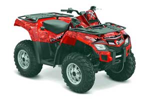Can Am Outlander EFI 500 / 650 ATV Graphic Kit - 2012-2015 Reaper Red