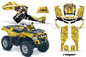 Can Am Outlander EFI 500 / 650 ATV Graphic Kit - 2012-2015 Reaper Yellow
