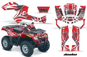Can Am Outlander EFI 500 / 650 ATV Graphic Kit - 2012-2015 Deaden Red
