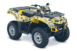Can Am Outlander EFI 500 / 650 ATV Graphic Kit - 2012-2015 Luna Yellow