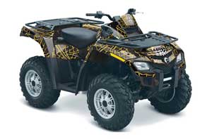 Can Am Outlander EFI 500 / 650 ATV Graphic Kit - 2012-2015 Widow Maker Yellow