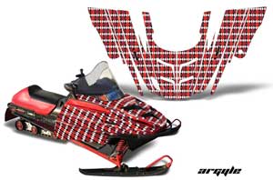 Polaris 700XC / 800XCR / 600 RMK Sled Graphic Kit - 1999-2003 Argyle Red