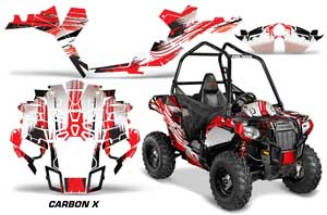 Polaris Sportsman ACE 325 / 570 ATV Graphic Kit - 2014-2016 Carbon X Red