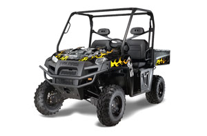 Polaris Ranger XP 500 / 700 4x4 EFI Graphic Kit - 2009 Motorhead Black