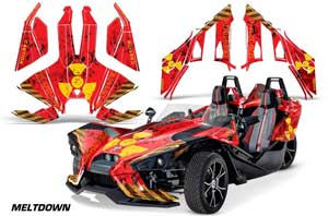 Polaris Slingshot SL Graphic Kit - All Years Up To 2020 Meltdown Red
