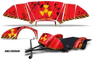 Ultimate Slingshot Trailer Graphic Kit - All Years Meltdown Red