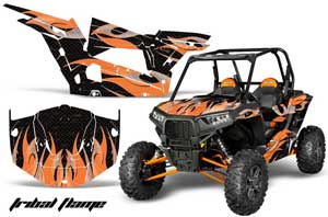 Polaris RZR 1000 XP 2 Door Graphic Kit - 2013-2016 Tribal Flame Black
