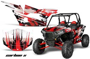 Polaris RZR 1000 XP 2 Door Graphic Kit - 2013-2016 Carbon X Red