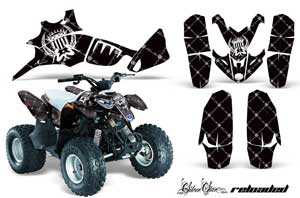 Polaris Predator 90 ATV Graphic Kit - 2002-2011 Silver Star - Reloaded White