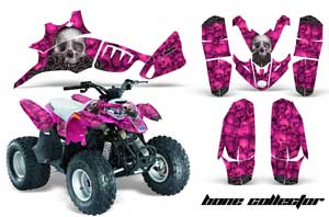 Polaris Predator 90 ATV Graphic Kit - 2002-2011 Bone Collector Pink