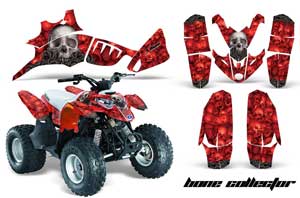 Polaris Predator 90 ATV Graphic Kit - 2002-2011 Bone Collector Red