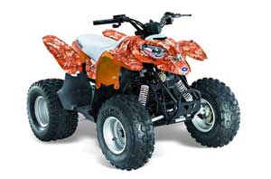 Polaris Predator 90 ATV Graphic Kit - 2002-2011 Butterfly Orange