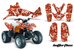 Polaris Predator 90 ATV Graphic Kit - 2002-2011 Butterfly Orange