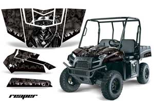 Polaris Ranger EV Electric Graphic Kit - 2009-2015 Reaper Black