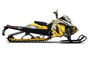 Ski Doo Rev XM Summit Sled Graphic Kit - 2013-2016 Carbon X Yellow