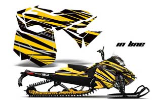 Ski Doo Rev XM Summit Sled Graphic Kit - 2013-2016 In Line Yellow