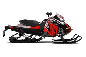 Ski Doo Rev XS Sled Graphic Kit - 2013-2014 Carbon X Red