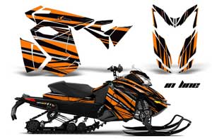 Ski Doo Rev XS Sled Graphic Kit - 2013-2014 In Line Orange