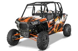 Polaris RZR 1000 XP 4 Door Graphic Kit - 2013-2019 Carbon X Orange