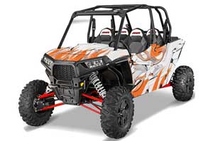 Polaris RZR 1000 XP 4 Door Graphic Kit - 2013-2016 Tribal Flames Orange