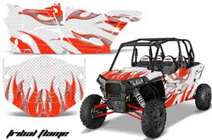 Polaris RZR 1000 XP 4 Door Graphic Kit - 2013-2016 Tribal Flames Red