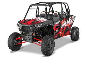 Polaris RZR 1000 XP 4 Door Graphic Kit - 2013-2016 Carbon X Red