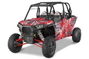 Polaris RZR 1000 XP 4 Door Graphic Kit - 2013-2016 Deaden Red