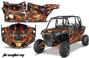 Polaris RZR 1000 XP 4 Door Graphic Kit - 2013-2016 Firestorm Black