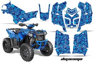 Polaris Scrambler XP 850 / 1000 ATV Graphic Kit - 2013-2016 Digi Camo Blue