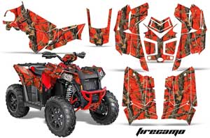Polaris Scrambler XP 850 / 1000 ATV Graphic Kit - 2013-2016 Fire Camo