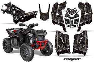 Polaris Scrambler XP 850 / 1000 ATV Graphic Kit - 2013-2016 Reaper Black