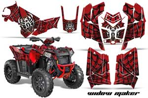 Polaris Scrambler XP 850 / 1000 ATV Graphic Kit - 2013-2016 Widow Maker Red