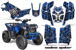 Polaris Scrambler XP 850 / 1000 ATV Graphic Kit - 2013-2016 Widow Maker Blue