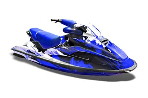 Sea Doo Bombardier GTX Siege Avant Jet Ski Graphic Kit 1996-1999 Carbon X Blue