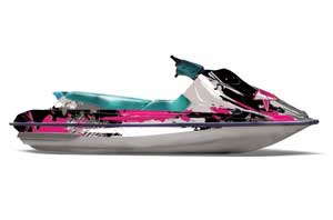 Sea Doo Bombardier GTS Jet Ski Graphic Kit - 1992-1997 Street Star Pink