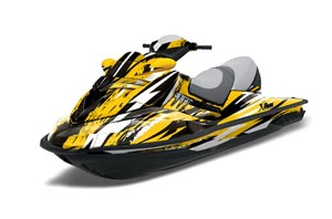 Sea Doo RXT Sitdown Jet Ski Graphic Kit 2005-2009 Attack Yellow