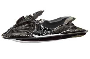 Sea Doo Bombardier GSX Jet Ski Graphic Kit - 1996-1999 Reaper Black