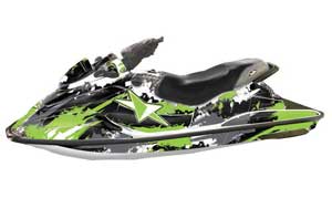 Sea Doo Bombardier GSX Jet Ski Graphic Kit - 1996-1999 Street Star Green